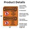 Signmission Hazardous Authorized Personnel Bilingual OSHA Warning Sign, Aluminum, 12in W x 18in L, 2PK OS-2PACK-WS-A-1218-L-12632 - alternate 2